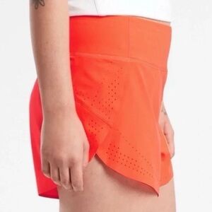 ATHLETA |‎ Run With it 3.5” Inseam Neon Orange Athletic Shorts Sz.Small